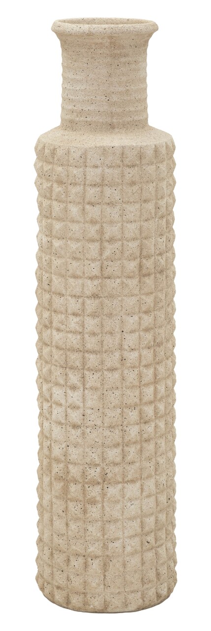 Vaza decorativa, Mauro Ferretti, Sand Outdoor, 24.5x97 cm, polirasina, bej - view 6