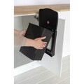 Cos de gunoi pentru dulap, Brabantia, Black, 10 L, 21.2x25.7x33 cm, otel, negru