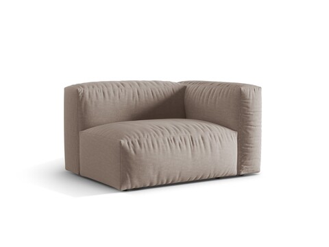 Modul dreapta pentru canapea, 1 loc, Martina-169, Micadoni Home, 121x106x75 cm, tesatura structurata catifelata, bej inchis