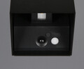 Aplica de perete pentru exterior Genie, RL NOW, 10x10.5x10 cm, 1W, 2x SMD, plastic, negru mat