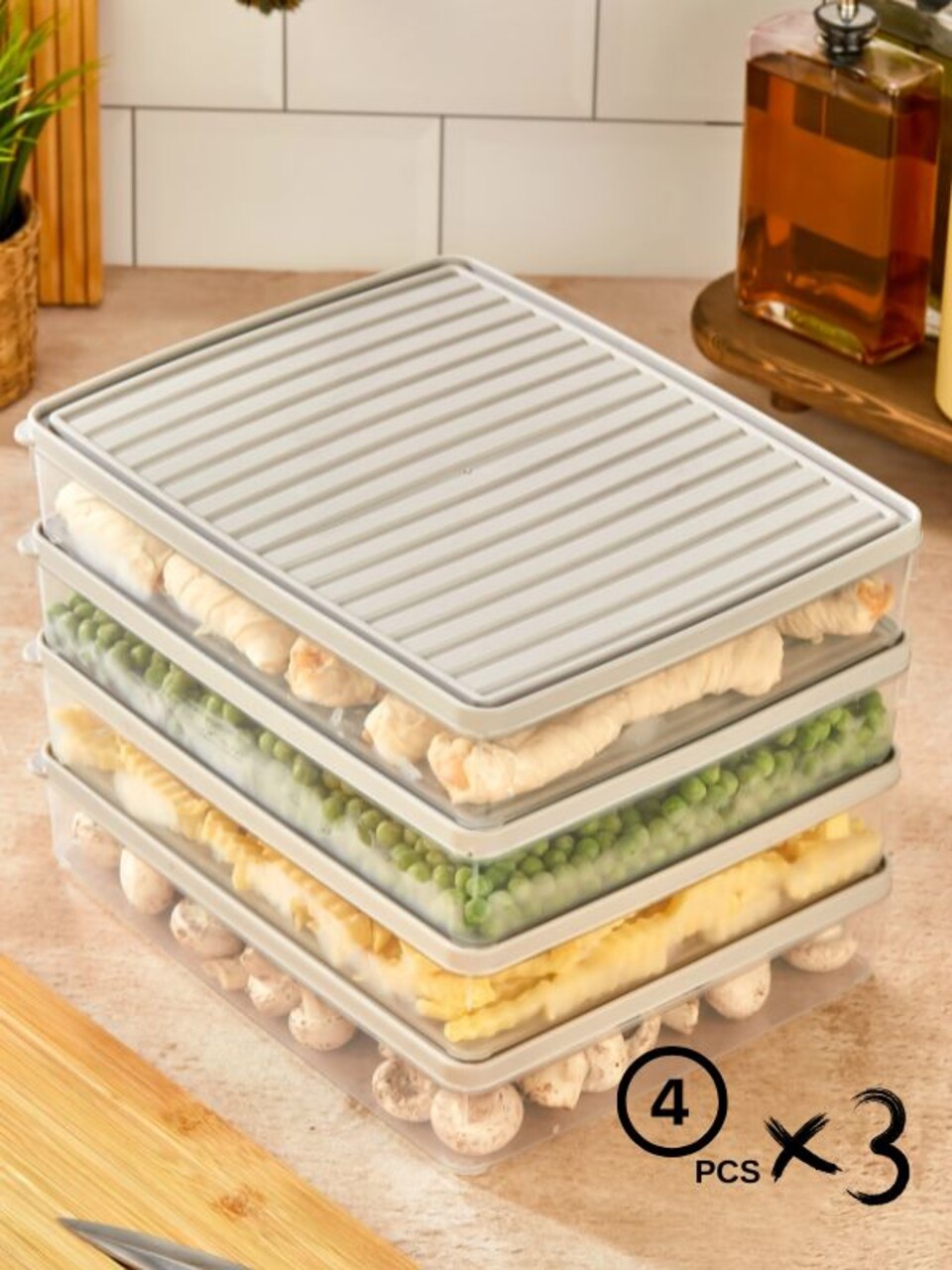 Set recipiente depozitare, Hermia, 452PTR1153, Crem - view 5