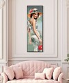 Tablou decorativ Elegant -H, Mauro Ferretti, 52x152 cm, lemn de pin/canvas pictat si lacuit, multicolor