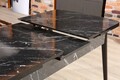 Masa extensibila, Beckley, Bendir, 132x79x76 cm, PAL, Alb/Negru