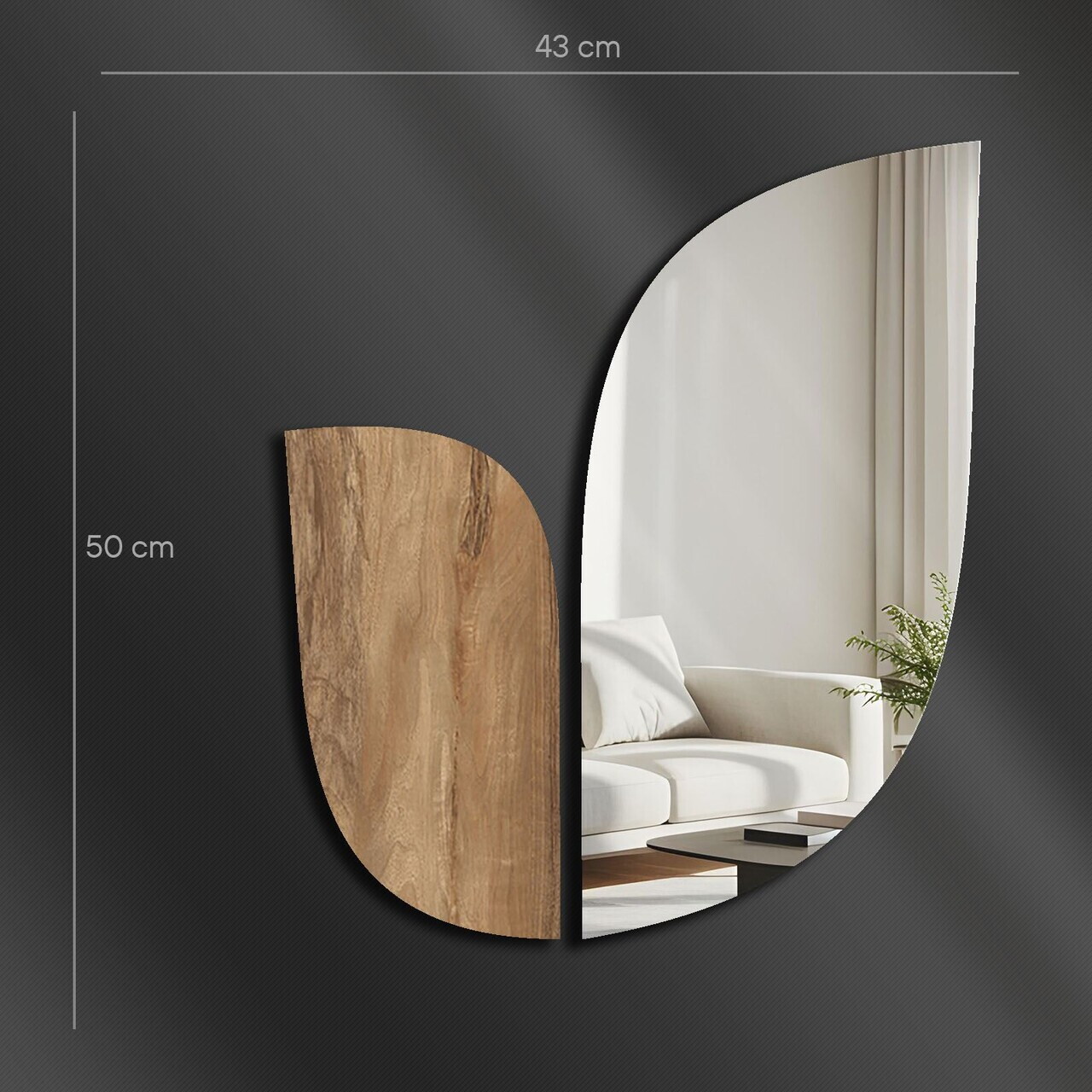 Oglinda decorativa, Ozgl511, Baza din 100% EVA (Grosime: 10 mm), Multicolor — imaginea 3