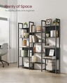 Biblioteca Ebony, Vasagle, 158x24x166 cm, PAL/otel, max 140 kg, negru