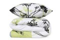 Lenjerie de pat dubla King (EU) Blezza - Green v2, Victoria, 3 piese, 260x220 cm, amestec bumbac, multicolor