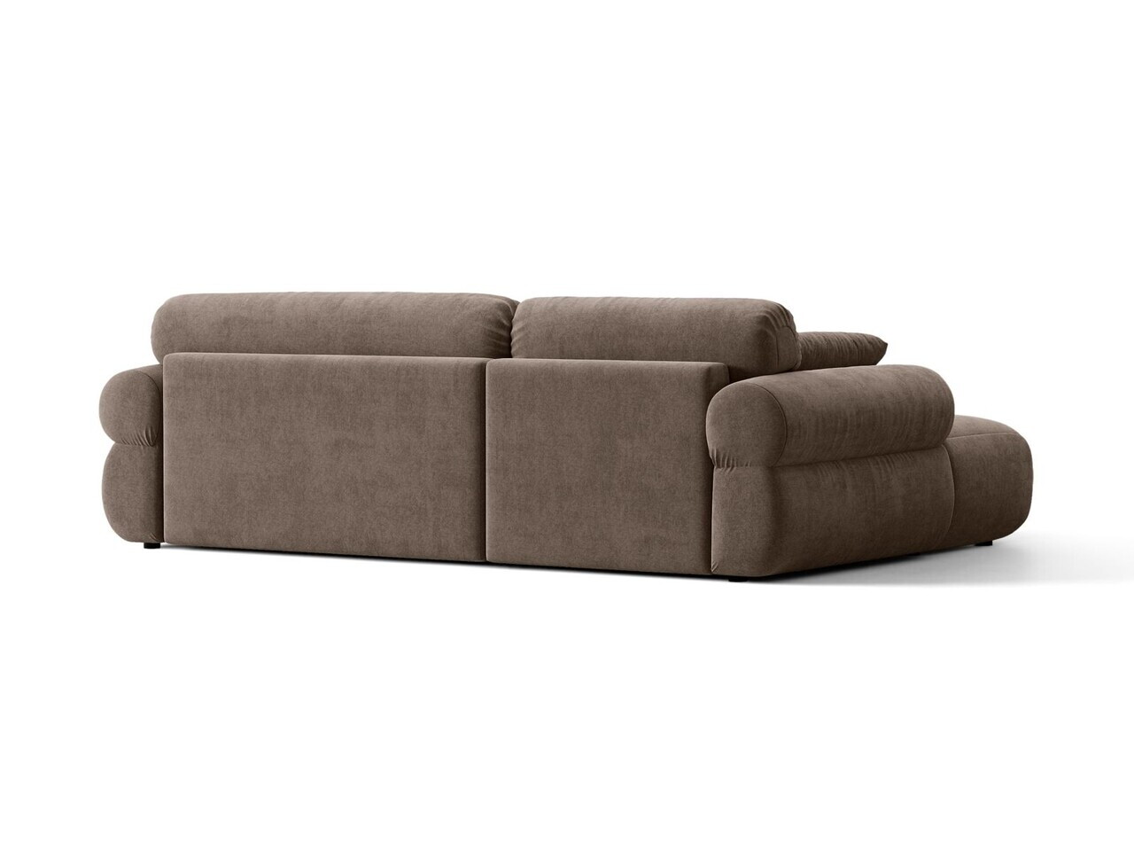Coltar stanga 4 locuri, Ophelia, Micadoni Home, 256x164x84 cm, tesatura structurata, cappuccino — imaginea 7