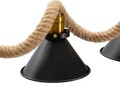 Lustra Rope, Mauro Ferretti, 130 x 20 x 80 cm, 5 x E27, 20W, fier/sfoara, maro/negru