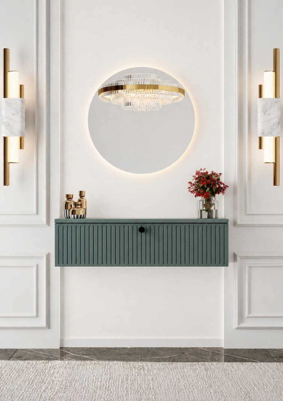 Bufet, Hanah Home, Mimosa 90, 90x26x22 cm, MDF, Verde - view 2