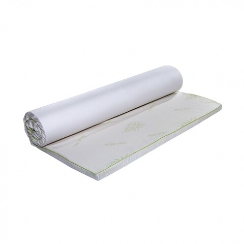 Topper saltea Aloe Vera Therapy Memory Arctic Gel 7 zone de confort, Green Future, 200x200 cm, H 5 cm