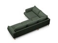 Coltar stanga 4 locuri, Naomi, Micadoni Home, 280x195x75 cm, tesatura structurata, verde muschi