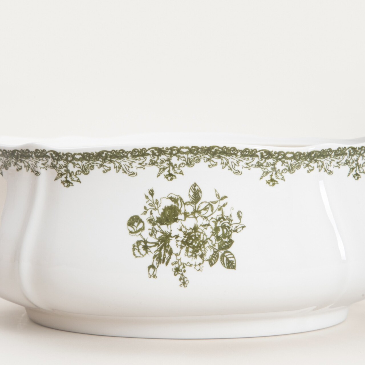 Supiera Lourry, Homla, 3 L, portelan, alb/verde - imagine 4