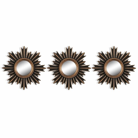 Set 3 oglinzi decorative gordon, versa, 25 x 25 cm, plastic
