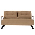 Canapea extensibilă cu 2 locuri, Futon, 859FTN2870, Metal , Maro deschis