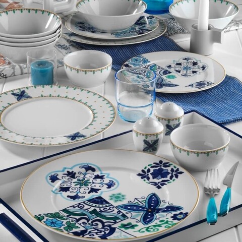 Serviciu de masa, 35 piese, Kutahya Porselen, LB35BS42010396, portelan, multicolor BUCATARIE