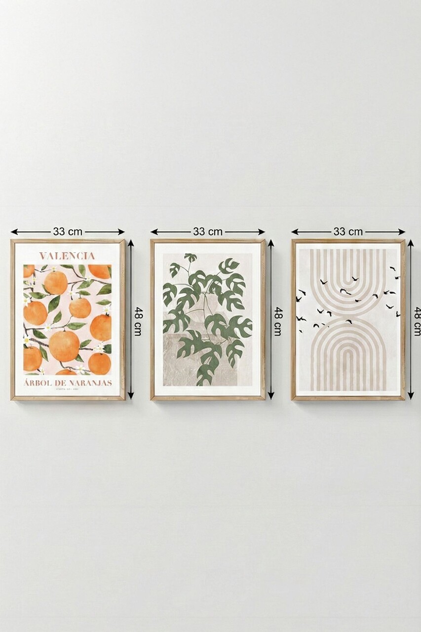 Set 3 tablouri decorative, Artcerceve2, MDF, Multicolor - view 3