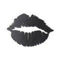 Decoratiune de perete, Lip, Metal, Dimensiune: 35 x 49 cm, Negru