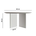 Masuta de cafea, Rotexa, Leo 42, 80x42x80 cm, MDF , Alb