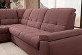 Coltar extensibil stanga 3 locuri ELTAP, LT-24VE, Sado, 272x192x95 cm, lemn/poliester, roz inchis