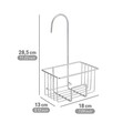 Etajera suspendata pentru baie Milito, Wenko, 18x13x28.5 cm, inox/PET, argintiu