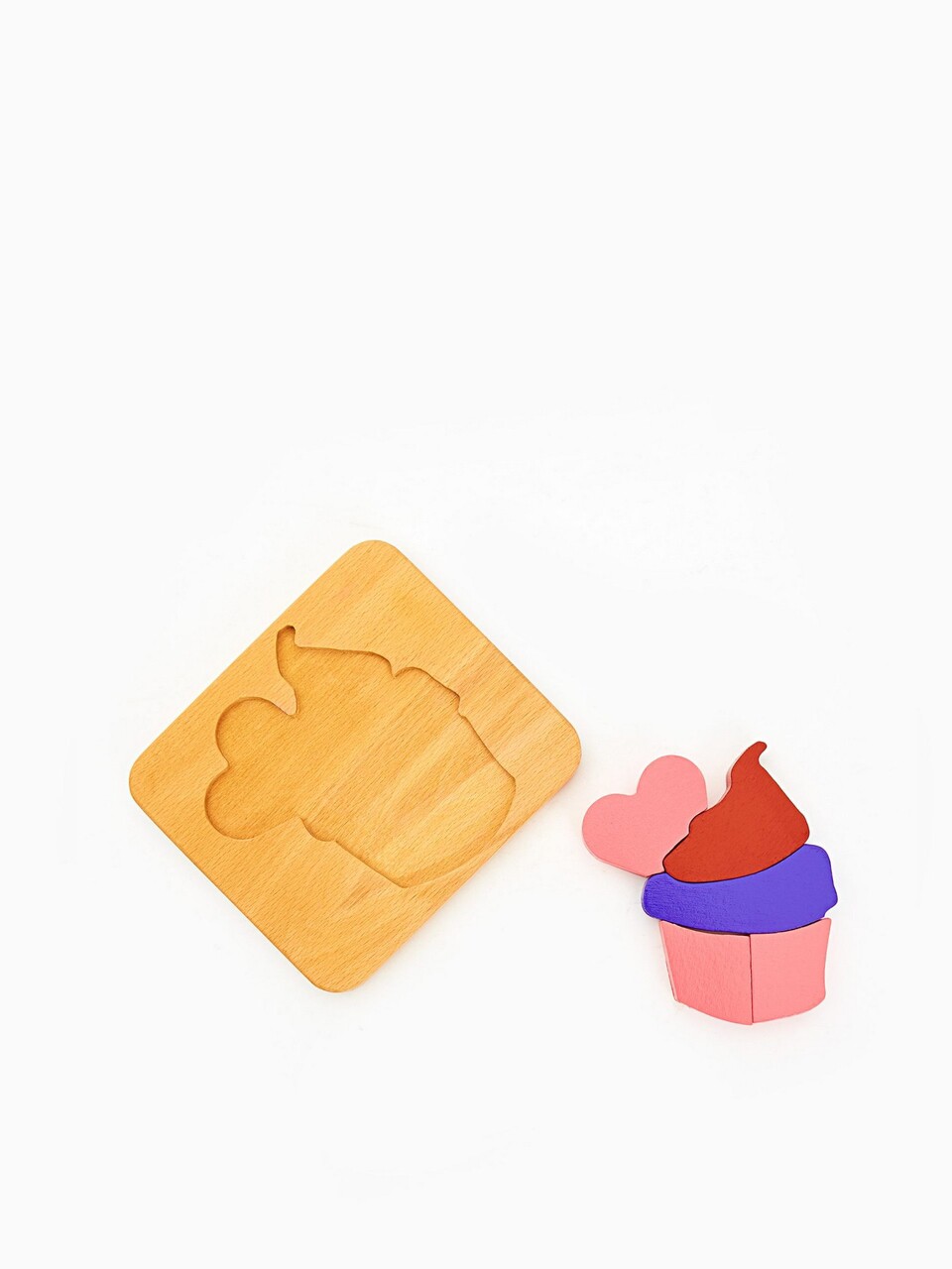 Jucarie pentru landou/carucior, Hanah Home, Cupcake, 18x16x3 cm, Multicolor - view 4
