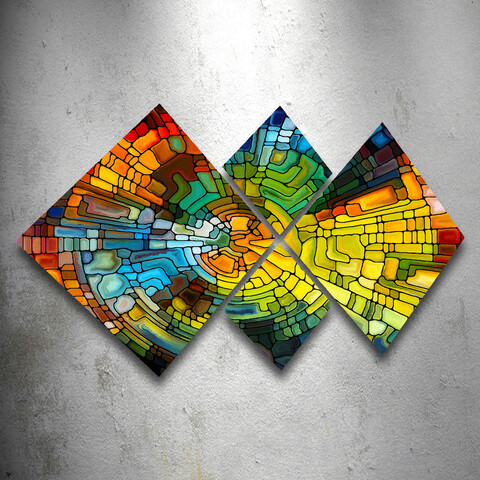 Set 4 tablouri decorative, 4mdf229038481, mdf, imprimat uv, multicolor
