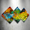 Set 4 tablouri decorative, 4MDF229038481, MDF, Imprimat UV, Multicolor