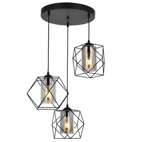 Candelabru Rope, Casa Parasio, 33x33x70 cm, 3 x E27, 60 W, negru Casa Parasio