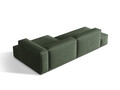 Coltar modular dreapta 4 locuri, Nuria-215, Micadoni Home, 312x147x72 cm, tesatura structurata chenille, verde moss