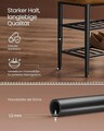 Bancheta cu pantofar Ekho, Vasagle, 100x30x50 cm, max 135 kg, otel/piele ecologica, maro
