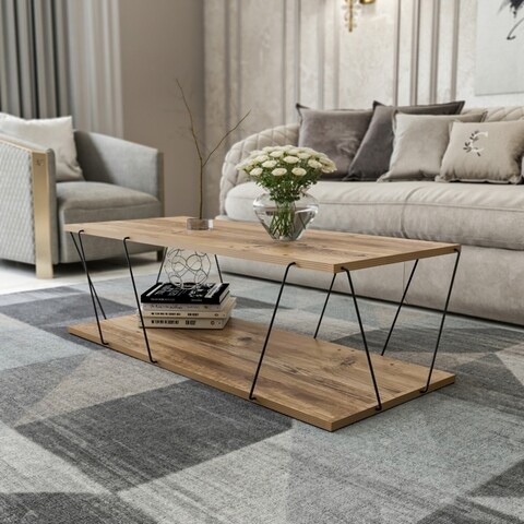 Masuta de cafea labranda, kalune design, 120x50x30 cm, pin negru