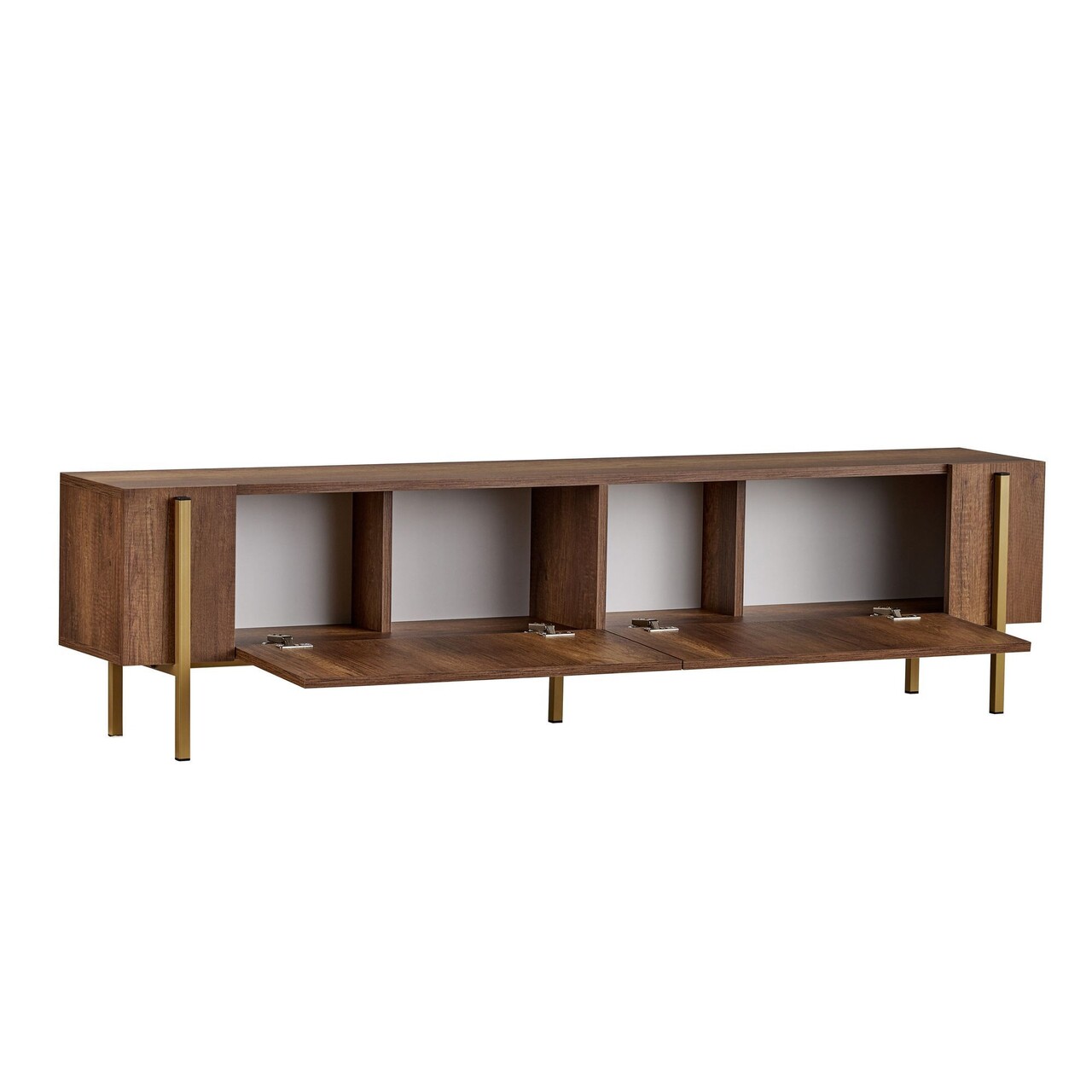 Comoda TV, Hanah Home, Nexus, 180x30x45 cm, Barok Walnut Gold - imagine 4