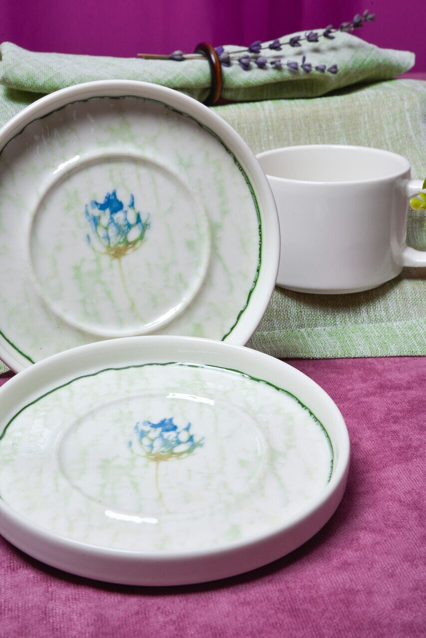 Set pentru ceai, Hermia, 858CMR2101, Portelan, Farfurie: 14 cm (2 bucăți), Multicolor - view 4