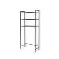 Dulap masina de spalat, Puqa Design, Nigel, 24x68x150 cm, Metal, Negru