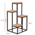 Decorative Jardiniere, Puqa Design, Jason, 34x39x65 cm, PAL, Pin Atlantic / Negru