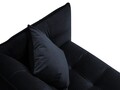 Canapea extensibila, Canna, Mazzini Sofas, 3 locuri, 225x100x85 cm, catifea, albastru inchis