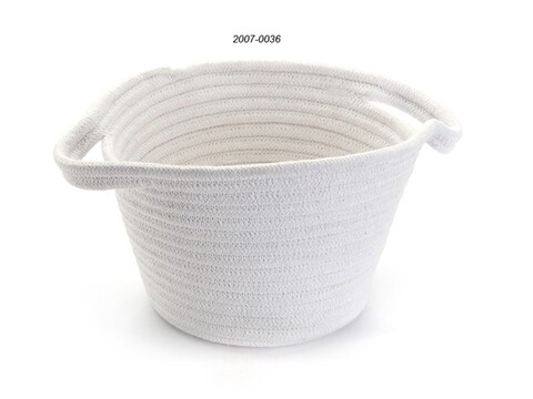 Cos de depozitare asas, versa, 20x20x14 cm, bumbac, alb