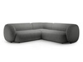 Coltar simetric 5 locuri, Kate, Micadoni, 252x252x76 cm, tesatura boucle, gri inchis