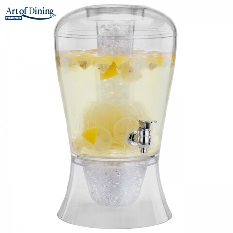 Dispenser pentru bauturi cu recipient pentru gheata, Ice Cold, Heinner, 8 l, plastic, transparent