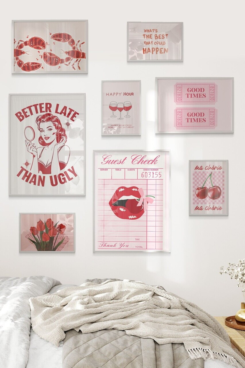 Tablou decorativ, Çgs-054-White-Byk, Lemn masiv, Față: 100% PVC STICLĂ, Multicolor - view 2