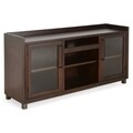 Comoda TV, Starmore, L.178 l.46 H.89, metal/lemn/sticla, maro