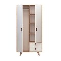 Dulap pentru haine, Mod Design, Musso, 100 x 190 x 52 cm, pal melaminat, stejar/alb