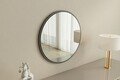 Oglinda decorativa, Siam, Ozze, 60x60x2.2 cm, MDF , Alb