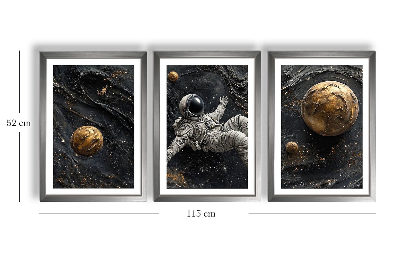 Set 3 tablouri decorative, 3Pantct-012, Cadru: 100% LEMN (Grosime: 1,9 cm), Multicolor - view 6