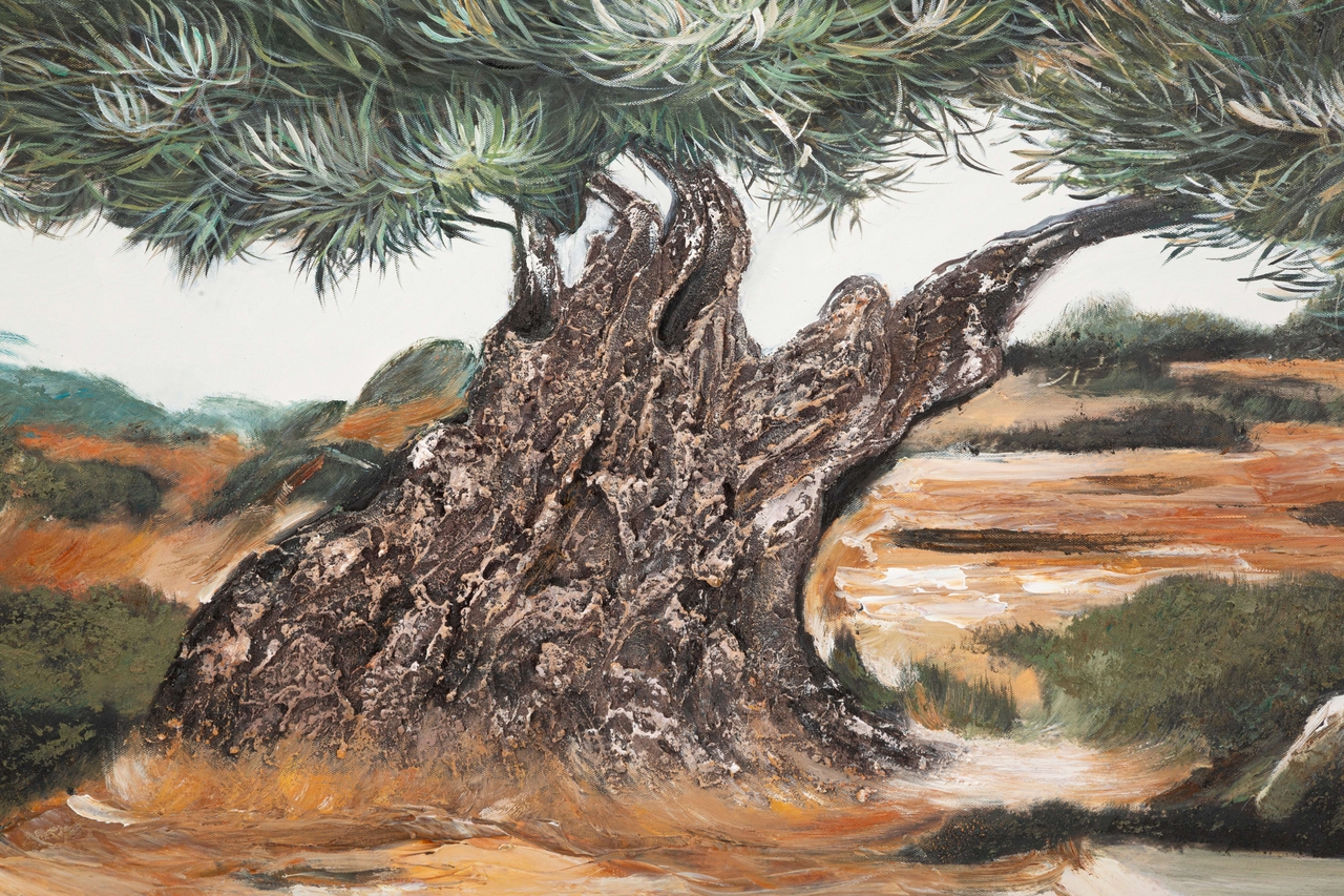 Tablou decorativ Olive Oil Painting -W, Mauro Ferretti, 120x80 cm, canvas/lemn de pin, multicolor