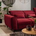 Coltar extensibil dreapta 4 locuri ELTAP, Foble, 267x196x100 cm, lemn/poliester, rosu