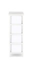 Comoda cu 4 sertare Yvette, Bizzotto, 26x32x80 cm, lemn de paulownia/MDF, alb/natural