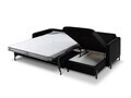 Coltar extensibil dreapta 5 locuri, Gloria, Micadoni Home, 286x170x88 cm, catifea, negru