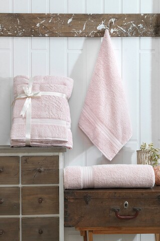Set prosoape, Eponj Home, DS, Bumbac, Roz pudra