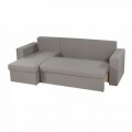 Coltar extensibil reversibil Oslo Grey Purple Flower Bedora, cu lada de depozitare, 247x148x78 cm